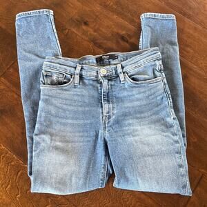 Hudson Nico Mid-Rise Distressed‎ Denim Super Skinny Jeans Blue Women's Size 26